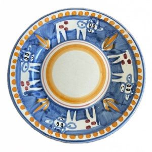 Pascal Ceramiche d'Arte Ravello Cow Salad Dessert Plate